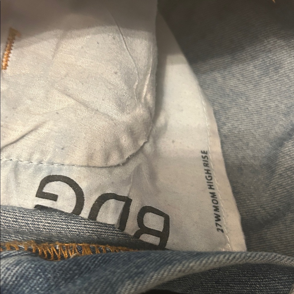 BDG Light Blue Distressed Straight Leg Jeans - Picture 2 of 3